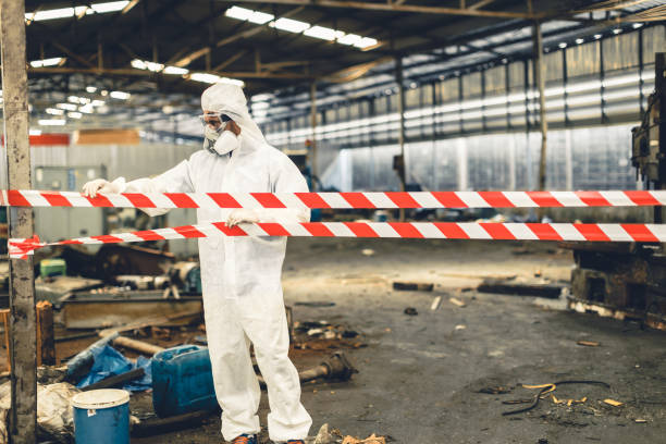 Professional Biohazard Cleanup technician working in Deer, AR